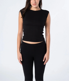 Ribbed TANK TOP Wide Shoulder