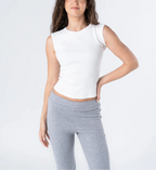 Ribbed TANK TOP Wide Shoulder