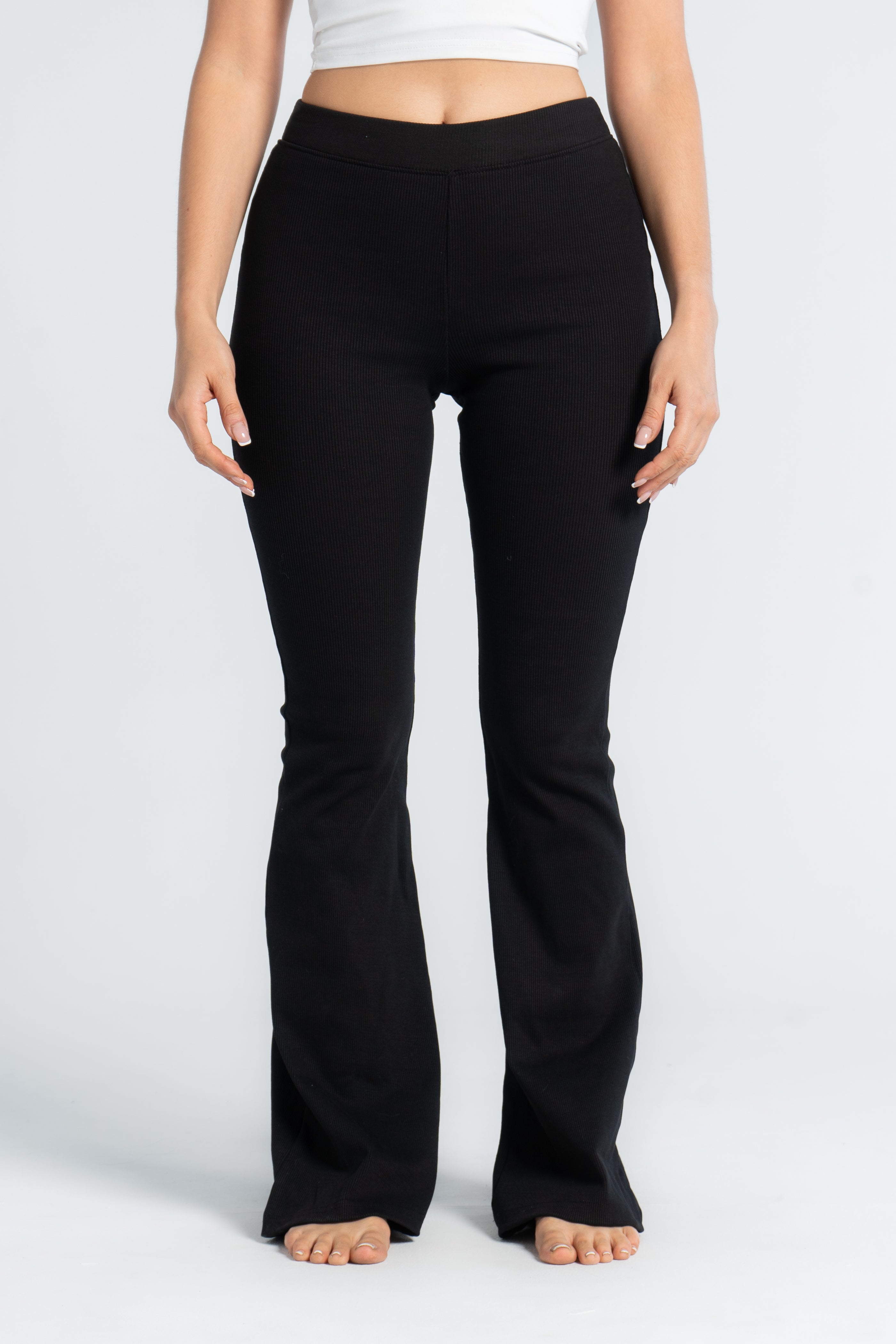 Ribbed Flared Pants