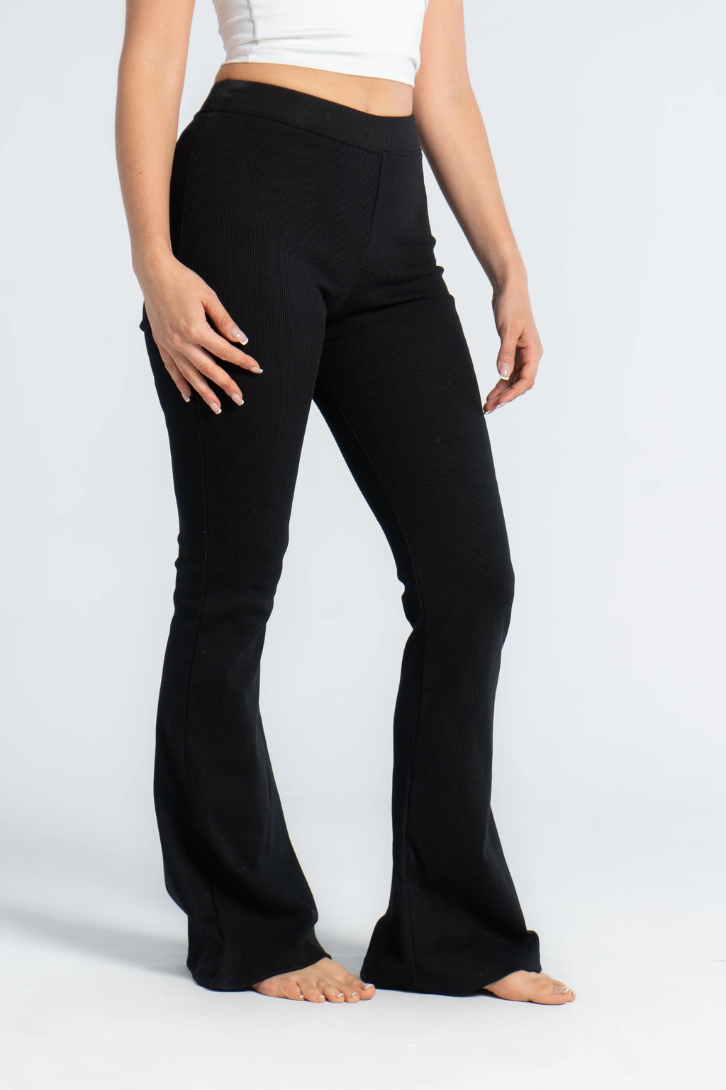 Ribbed Flared Pants