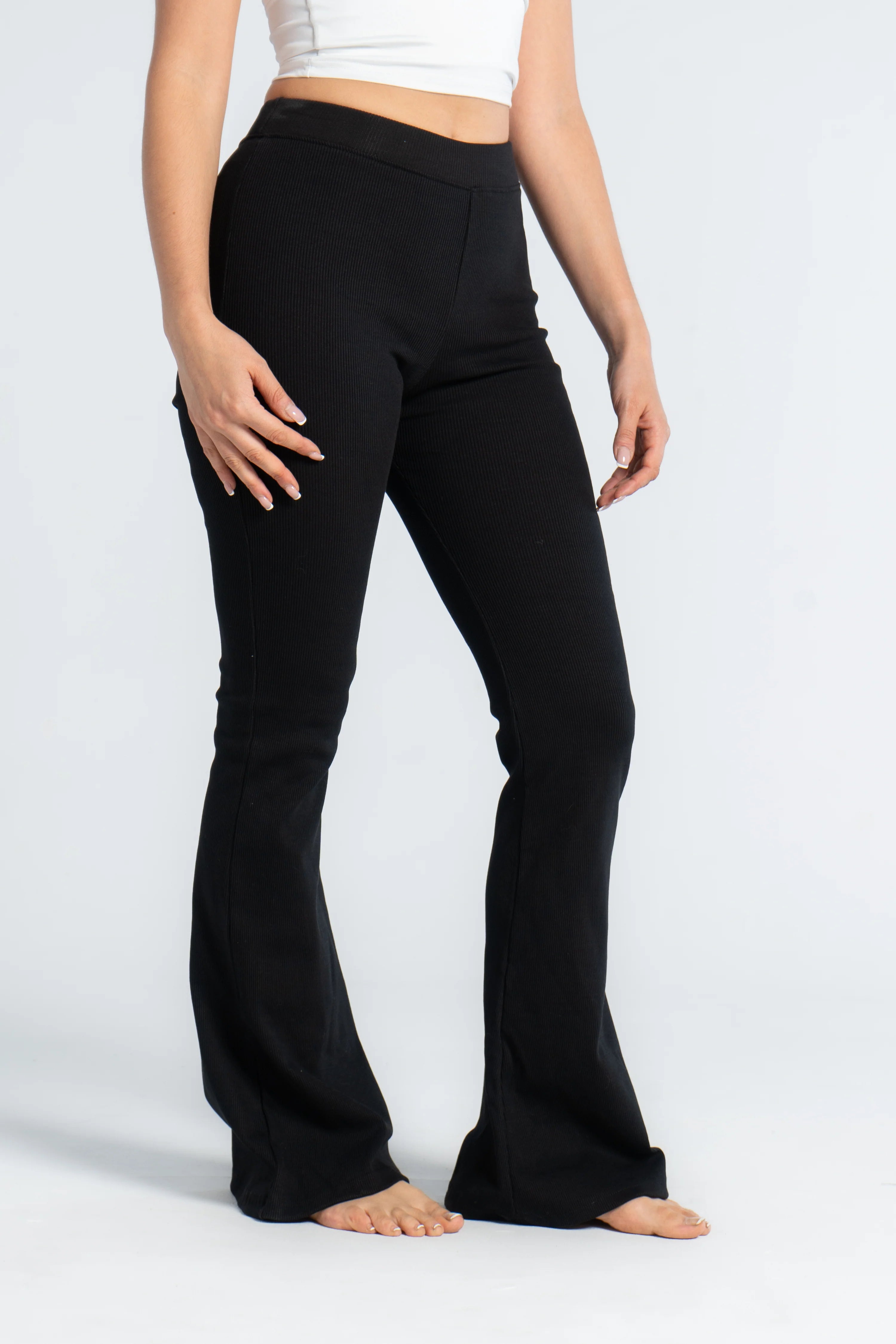 Ribbed Flared Pants
