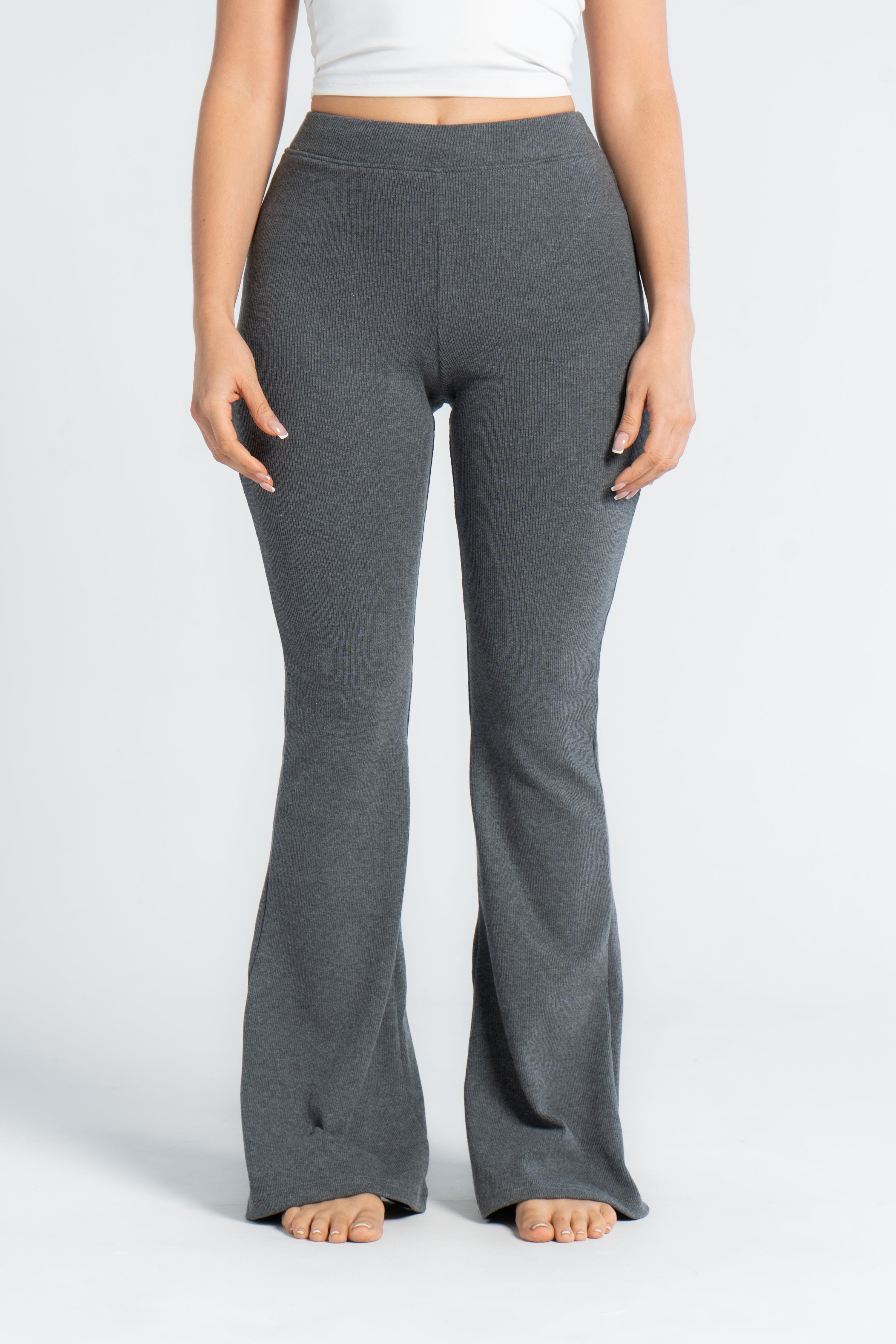 Ribbed Flared Pants