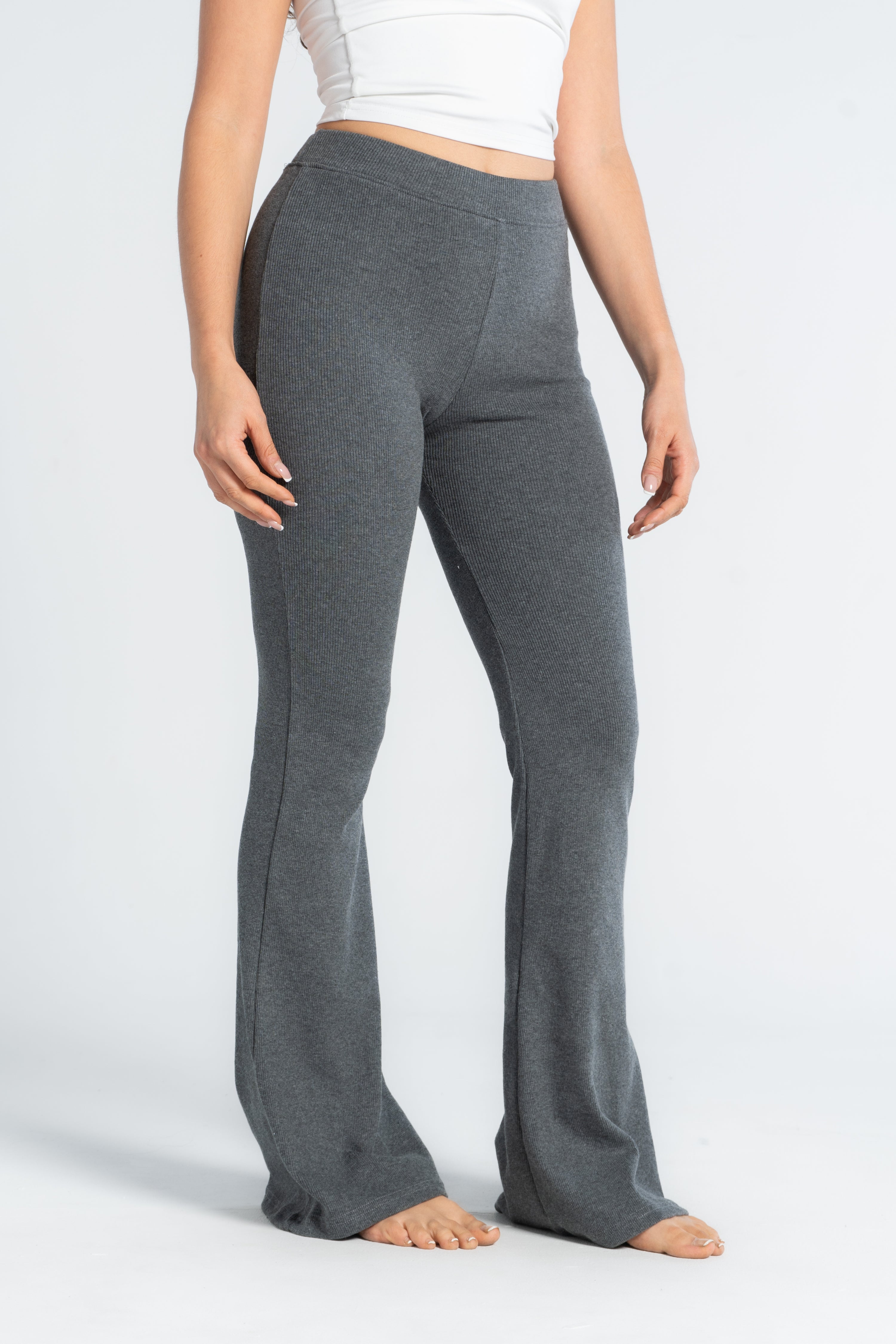 Ribbed Flared Pants