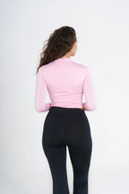 High Neck Half Zipper Long Sleeve