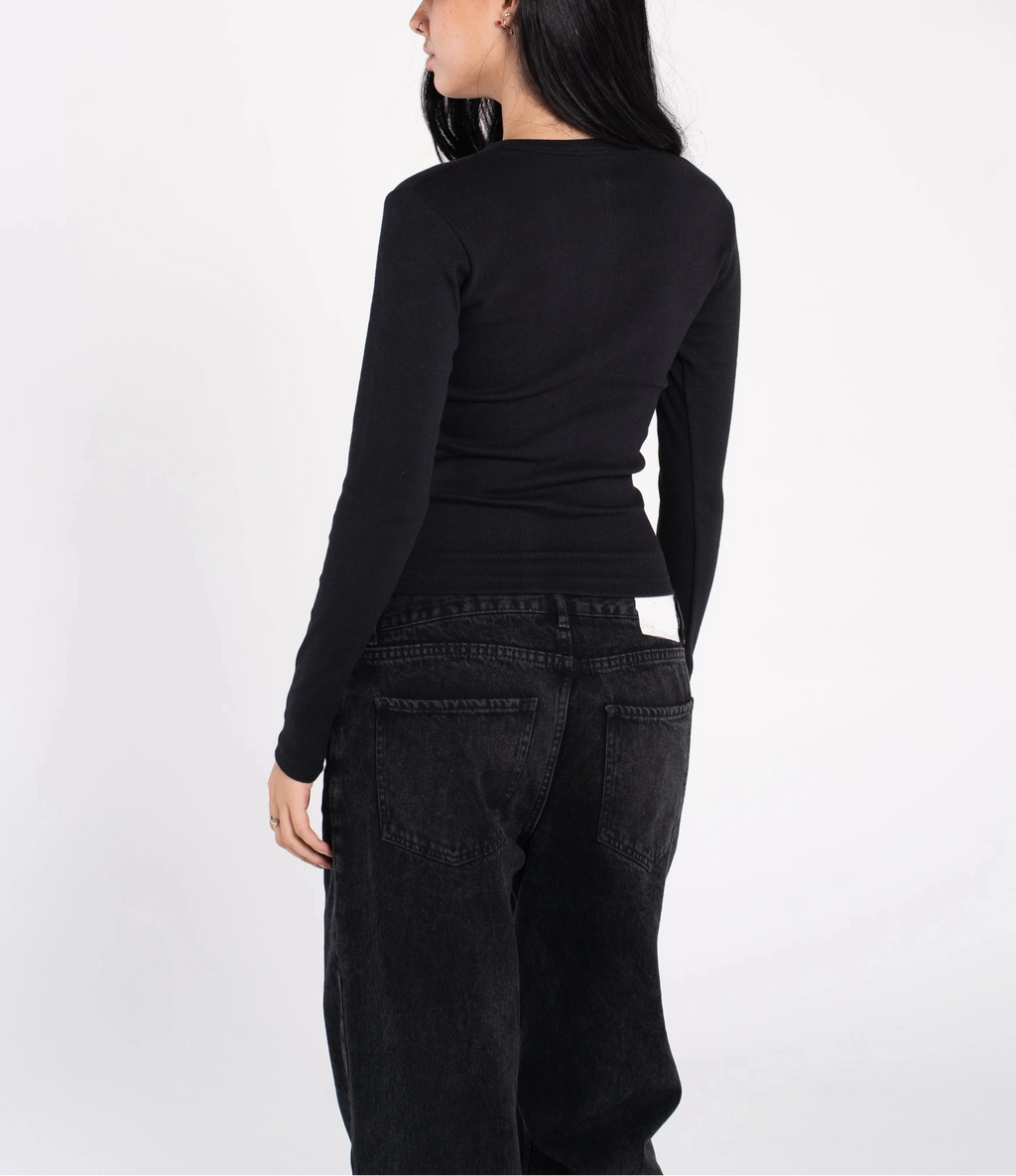 Ribbed Full Zipper Long Sleeve