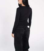 Ribbed Full Zipper Long Sleeve
