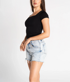 Cotton Square Neck Short Sleeve